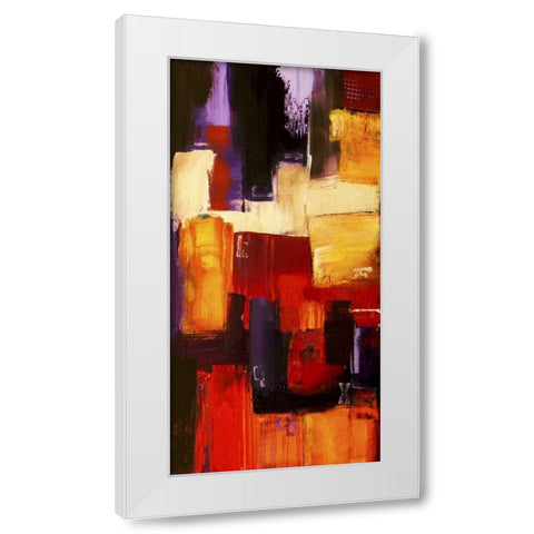 Raspberry Beret II White Modern Wood Framed Art Print by Ashley, Erin