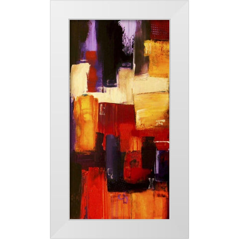 Raspberry Beret II White Modern Wood Framed Art Print by Ashley, Erin