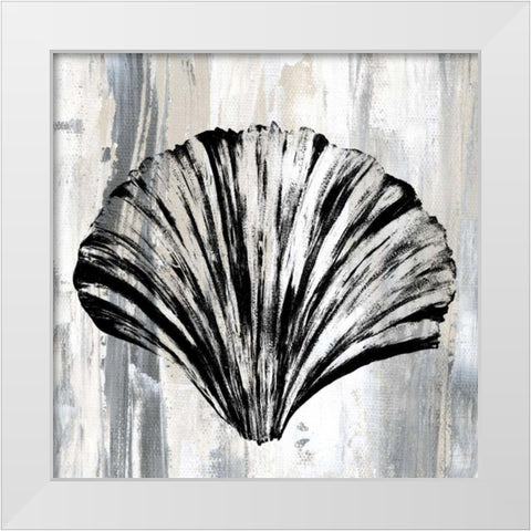 Black Shell I White Modern Wood Framed Art Print by James, Andrea