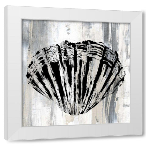 Black Shell II White Modern Wood Framed Art Print by James, Andrea