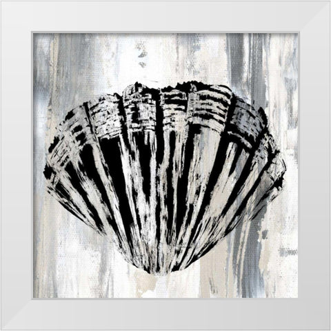Black Shell II White Modern Wood Framed Art Print by James, Andrea