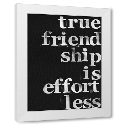 Friendship I White Modern Wood Framed Art Print by Velasquez, Deborah