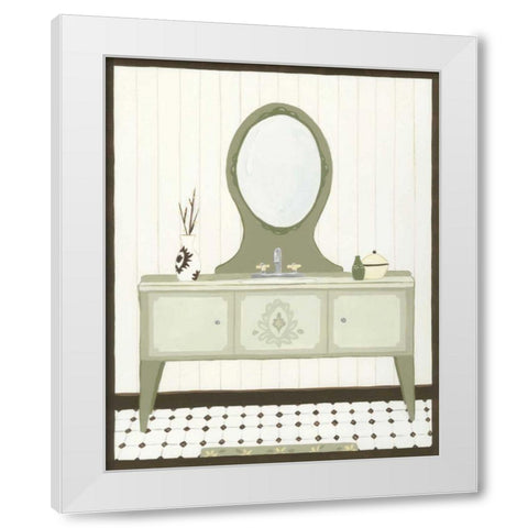 Parisian Bath IV White Modern Wood Framed Art Print by Vess, June Erica