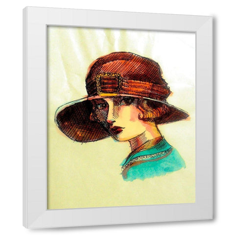 20s Girls II White Modern Wood Framed Art Print by Harrington, Danielle