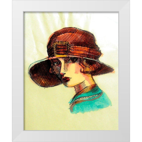 20s Girls II White Modern Wood Framed Art Print by Harrington, Danielle