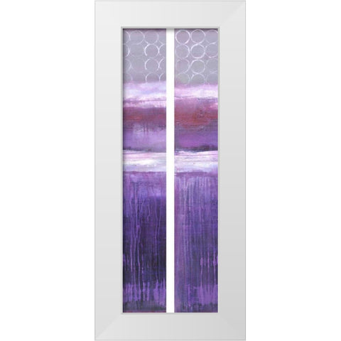 2-Up Purple Rain I White Modern Wood Framed Art Print by Ashley, Erin