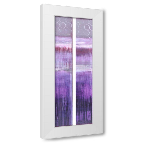 2-Up Purple Rain II White Modern Wood Framed Art Print by Ashley, Erin