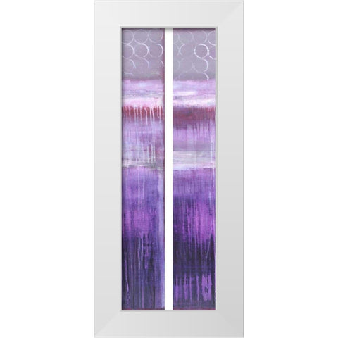 2-Up Purple Rain II White Modern Wood Framed Art Print by Ashley, Erin