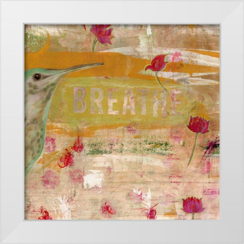 Breathe II White Modern Wood Framed Art Print by Fuchs, Jodi