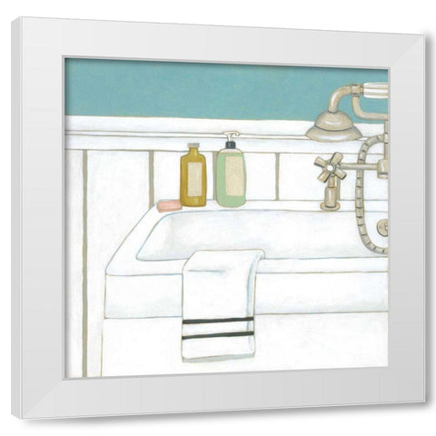 Classic Bath VI White Modern Wood Framed Art Print by Zarris, Chariklia