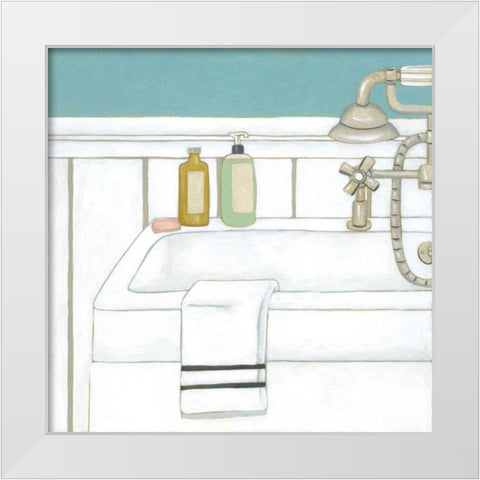 Classic Bath VI White Modern Wood Framed Art Print by Zarris, Chariklia