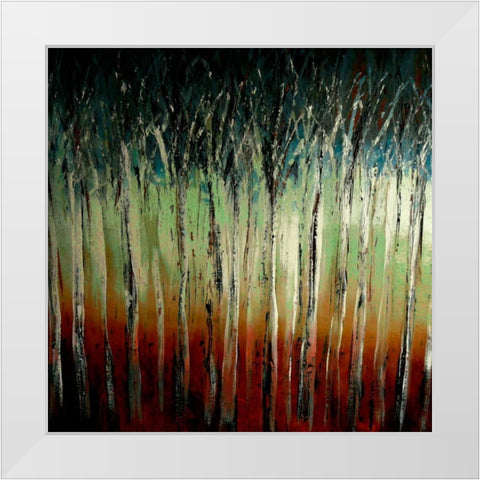 Sunrise White Modern Wood Framed Art Print by Harrington, Danielle