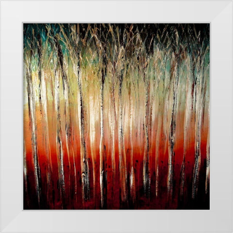 Sunset White Modern Wood Framed Art Print by Harrington, Danielle