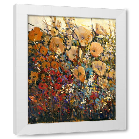Bright and Bold Flowers I White Modern Wood Framed Art Print by OToole, Tim