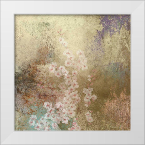 Cherry Blossom Abstract I White Modern Wood Framed Art Print by Novak, Rick