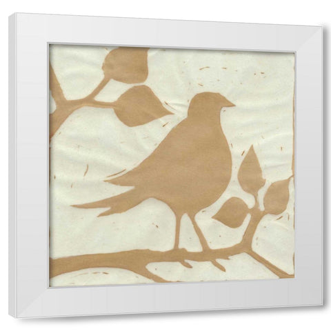Tea Bird II White Modern Wood Framed Art Print by Davis, Andrea
