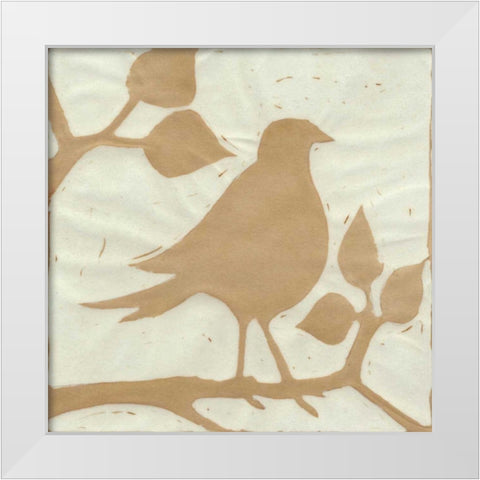 Tea Bird II White Modern Wood Framed Art Print by Davis, Andrea