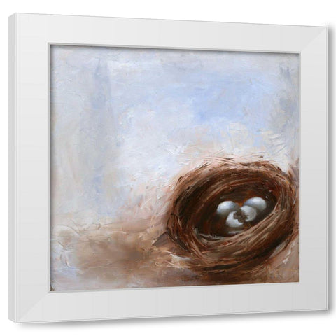 Nested Eggs I White Modern Wood Framed Art Print by Nichols, Liz