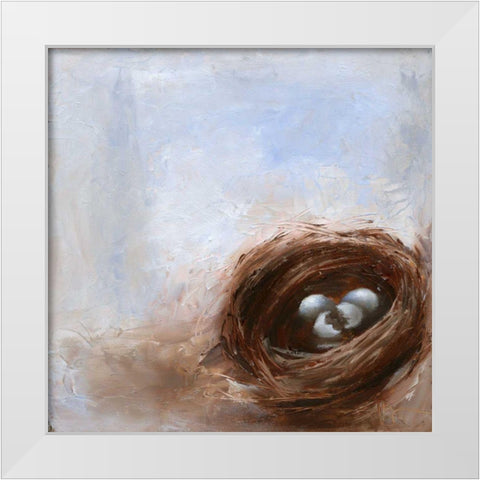 Nested Eggs I White Modern Wood Framed Art Print by Nichols, Liz