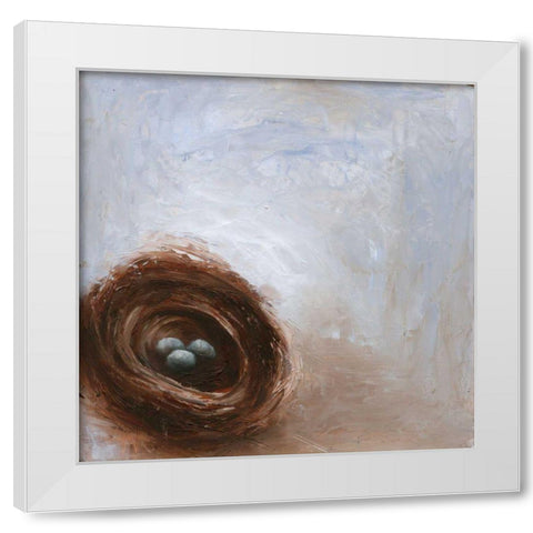 Nested Eggs III White Modern Wood Framed Art Print by Nichols, Liz