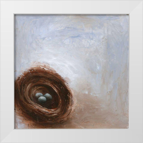 Nested Eggs III White Modern Wood Framed Art Print by Nichols, Liz