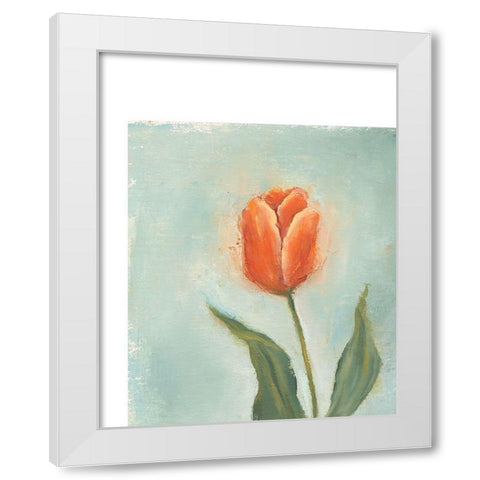 Painted Tulips V White Modern Wood Framed Art Print by Nichols, Liz