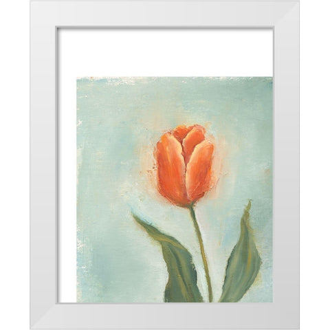 Painted Tulips V White Modern Wood Framed Art Print by Nichols, Liz