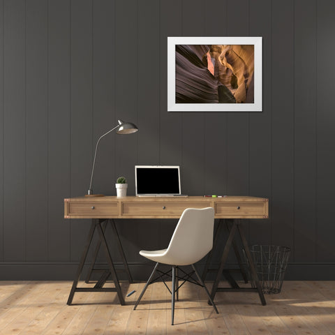 Antelope Canyon II White Modern Wood Framed Art Print by Chester, Colby