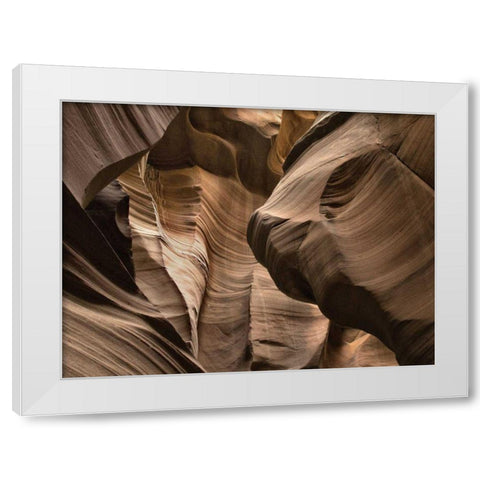 Antelope Canyon III White Modern Wood Framed Art Print by Chester, Colby