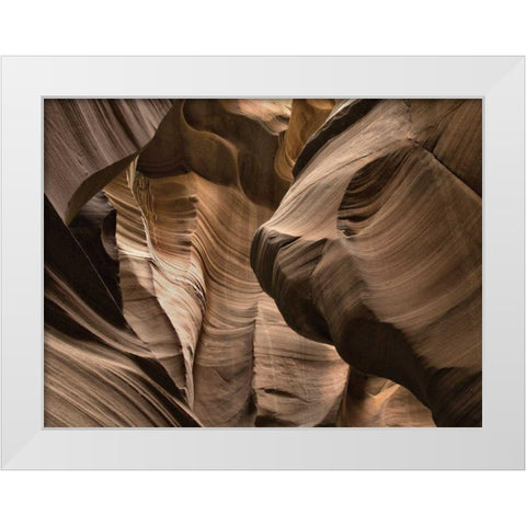 Antelope Canyon III White Modern Wood Framed Art Print by Chester, Colby