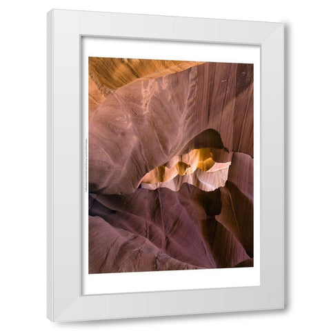 Antelope Canyon IV White Modern Wood Framed Art Print by Chester, Colby