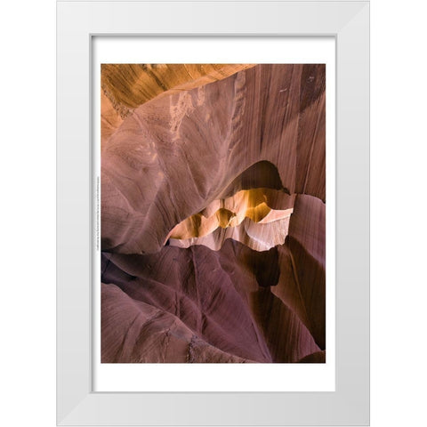 Antelope Canyon IV White Modern Wood Framed Art Print by Chester, Colby
