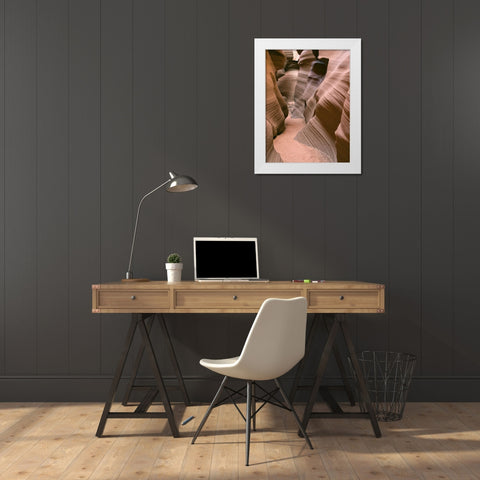 Antelope Canyon V White Modern Wood Framed Art Print by Chester, Colby