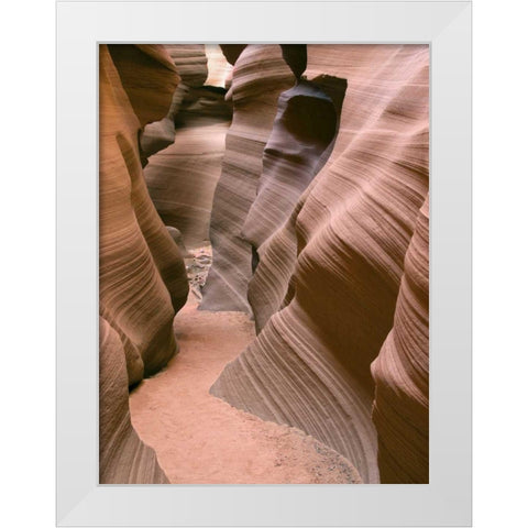 Antelope Canyon V White Modern Wood Framed Art Print by Chester, Colby