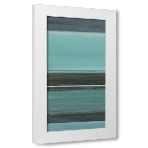 Falling Water I White Modern Wood Framed Art Print by Green-Aldridge, W.