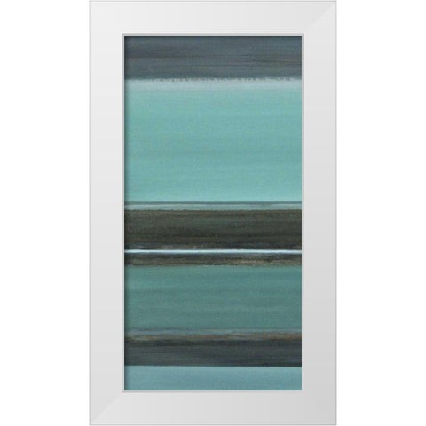 Falling Water I White Modern Wood Framed Art Print by Green-Aldridge, W.