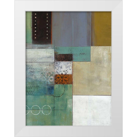 Cosmopolitan Abstract II White Modern Wood Framed Art Print by Green-Aldridge, W.