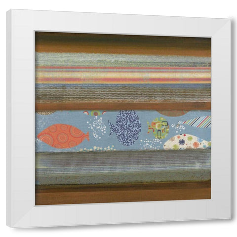 Fantasy Fish I White Modern Wood Framed Art Print by Green-Aldridge, W.