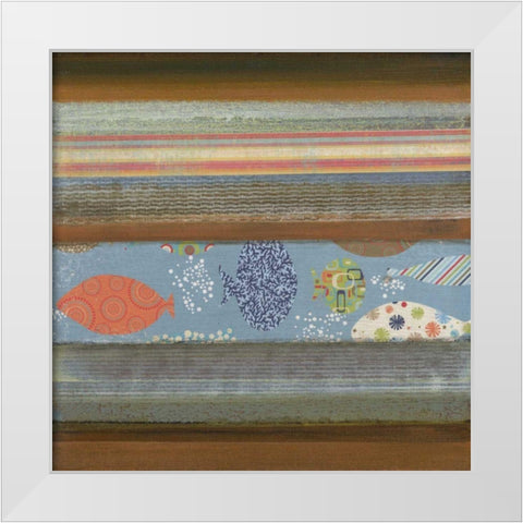 Fantasy Fish I White Modern Wood Framed Art Print by Green-Aldridge, W.