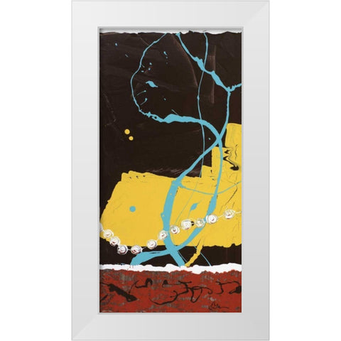 Pearls I White Modern Wood Framed Art Print by Roll, Dlynn