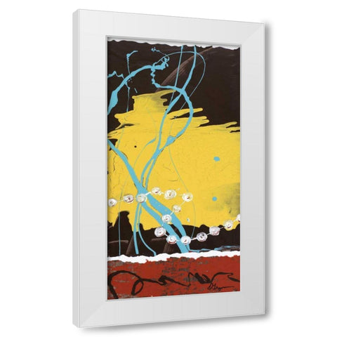 Pearls II White Modern Wood Framed Art Print by Roll, Dlynn