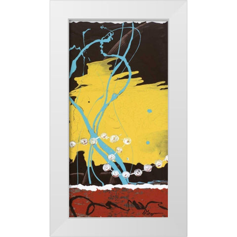 Pearls II White Modern Wood Framed Art Print by Roll, Dlynn