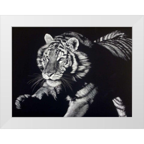 Burning Bright White Modern Wood Framed Art Print by Chapman, Julie T.