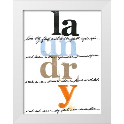 Laundry Lines I White Modern Wood Framed Art Print by Velasquez, Deborah