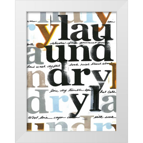 Laundry Lines IV White Modern Wood Framed Art Print by Velasquez, Deborah
