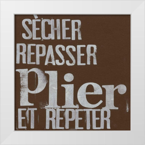 French Laundry I White Modern Wood Framed Art Print by Velasquez, Deborah