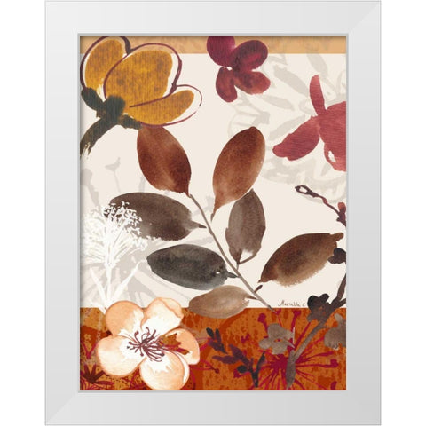 Modern Flowers I White Modern Wood Framed Art Print by Cohen, Marietta