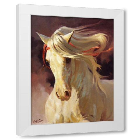 Blanco White Modern Wood Framed Art Print by Hawley, Carolyne