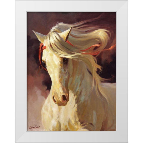 Blanco White Modern Wood Framed Art Print by Hawley, Carolyne