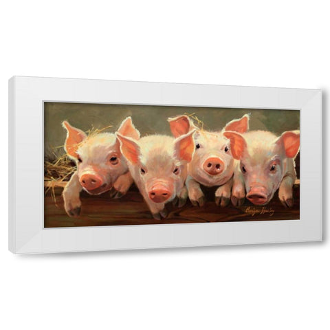 The Big Squeeze White Modern Wood Framed Art Print by Hawley, Carolyne